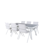 Venture Home - Matgrupp Virya med 6st matstolar Alina - Grå