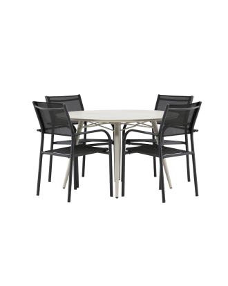 Venture Home - Matgrupp Lina med 4st stolar Santorini - Beige