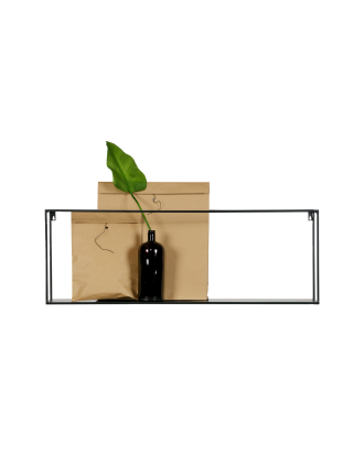 WOOOD - Vägghylla Meert 100 cm - Svart