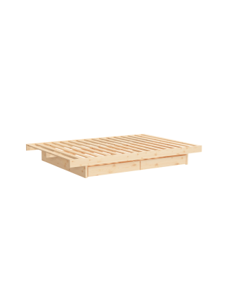 Karup Design - Säng med lådor Kanso - Brun - 140X200