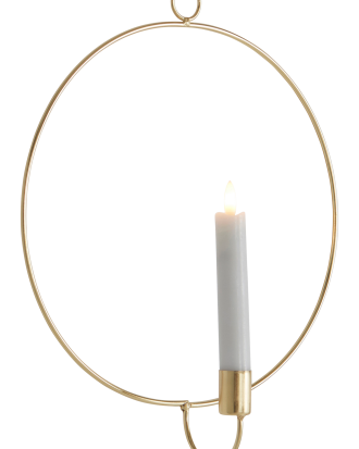 Star Trading - CANDLE RING väggdekoration med LED-ljus - Mässing