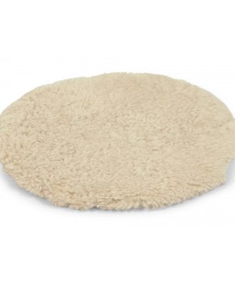 Curly pad beige - rund stolsdyna med stoppning i lockigt fårskinn