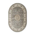 Dubai Medallion oval grå - maskinvävd matta