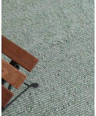 Gotland grön - handvävd ullmatta