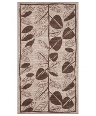 Löv natur - matta med gummibaksida