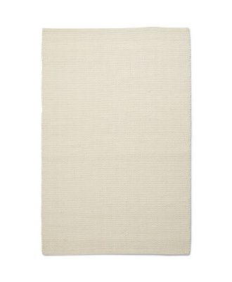 Gotland vit - handvävd ullmatta