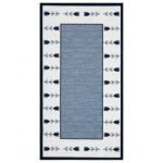 Tulpan blå - matta med gummibaksida