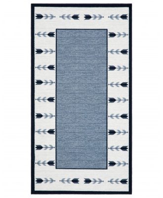 Tulpan blå - matta med gummibaksida