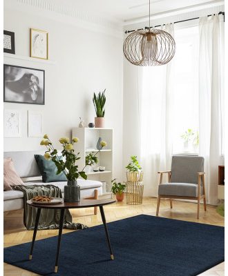 Feel blå - maskinvävd matta