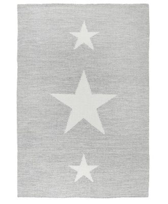 Houston grå - handvävd ullmatta