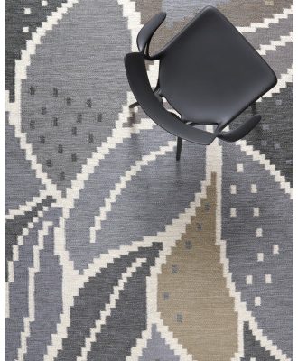 Greenery grey - handvävd ullmatta