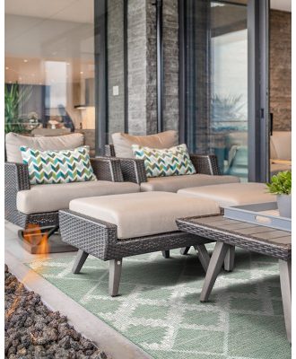 Athena Kilim grön - flatvävd matta