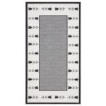 Tulpan grå - matta med gummibaksida