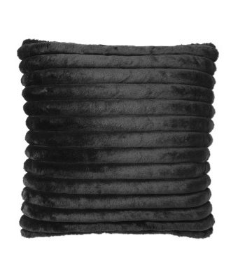 Stripy svart - kudde i konstmaterial