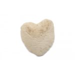 Fluffy heart beige - kudde i konstmaterial