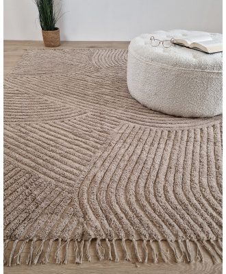 Marocko Abstrakt linne - bomullsmatta