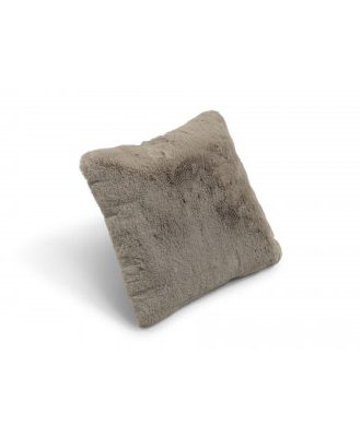 Fluffy taupe - kudde i konstmaterial