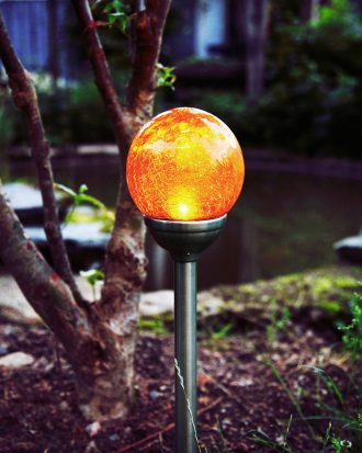 Star Trading - SolPGångAmbrGlas12cm - Krom