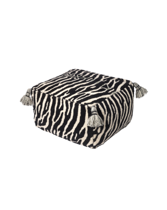 Classic Collection - Puff Zebra - Svart
