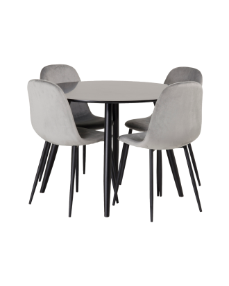 Venture Home - Matgrupp Polar bord med 4st Penally stolar - Grå