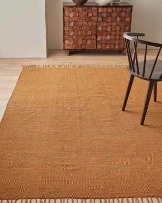 Ellos - Bomullsmatta Flora - Gul - 200X300