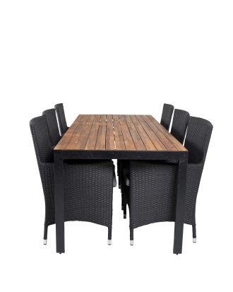 Venture Home - Matgrupp Bois med 6st matstolar Malin - Natur