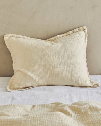 Ellos - Örngott Candela i muslin - Gul - 50X90