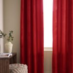 Ellos - Öljettlängd Nora i sammet 2-pack - Röd - 220