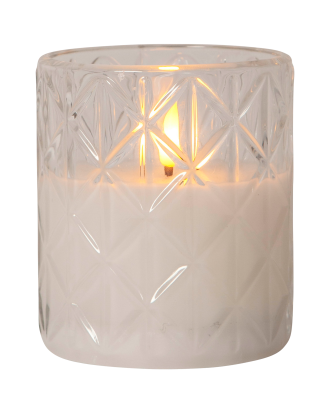 Star Trading - LED Blockljus Flamme Romb - Transparent