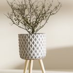 House of Flowers - Kruka på ben - Grå