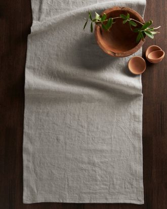 Ellos - Löpare Linn i 100% lin - Beige - 40X150