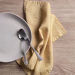 Ellos - Servett Malva 2-pack i 100% lin - Gul - 40X40