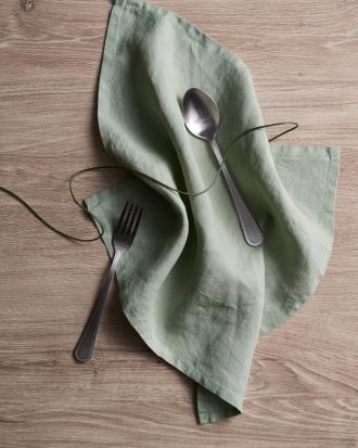 Ellos - Servett Malva 2-pack i 100% lin - Grön - 40X40