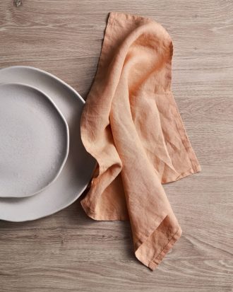 Ellos - Servett Malva 2-pack i 100% lin - Orange - 40X40