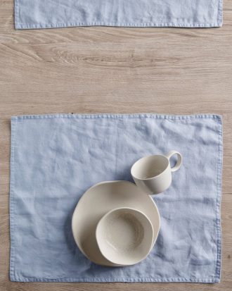 Ellos - Bordstablett Malva 2-pack i 100% lin - Blå - 40X50