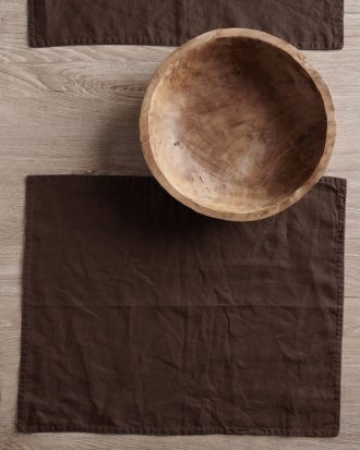 Ellos - Bordstablett Malva 2-pack i 100% lin - Brun - 40X50