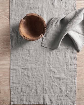 Ellos - Löpare Malva i 100% lin - Beige - 45X150