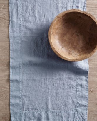 Ellos - Löpare Malva i 100% lin - Blå - 45X150