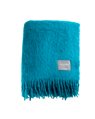 Stackelbergs - Pläd Mohair Blanket - Grön - 130X170