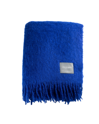 Stackelbergs - Pläd Mohair Blanket - Blå - 130X170