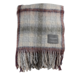Stackelbergs - Pläd Mohair Blanket Check - Vit - 130X170