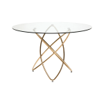 KARE Design - Matbord Molekular, Ø 120 cm - Guld