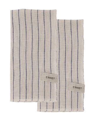 ERNST - Randiga servetter 2-pack - Beige - 40X40