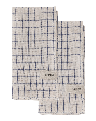 ERNST - Rutiga servetter 2-pack - Beige - 40X40