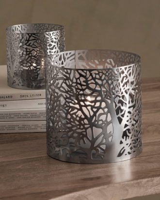 Ellos - Ljuslykta Carlo höjd 15 cm - Silver