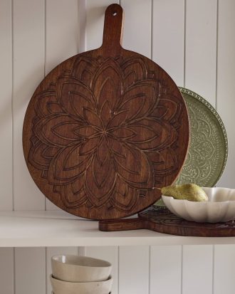 Ellos - Skärbräda Flora Ø 38 cm - Brun