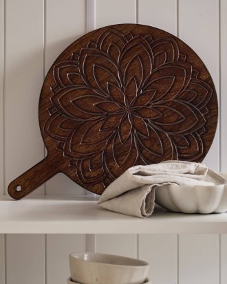 Ellos - Skärbräda Flora Ø 32 cm - Brun