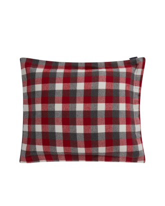 Lexington - Örngott Checked Cotton Flannel Pillowcase - Röd - 65X65