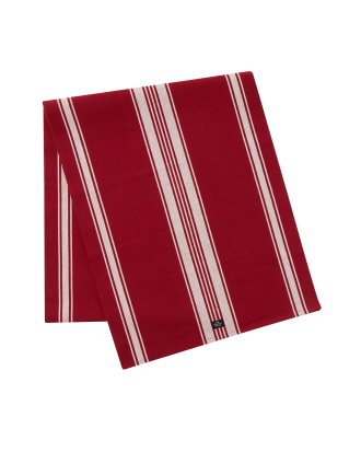 Lexington - Löpare Organic Cotton Rib Runner with Stripes - Röd - 50X250