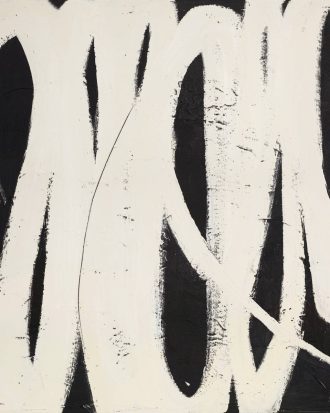 Malerifabrikken - Originalmålning Spinning Around - Vit - 100X100